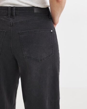 Washed Black Authentic Stretch Tapered Jeans