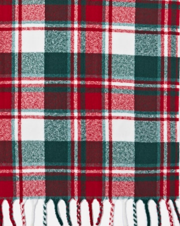 Tartan Check Faux Mohair Throw