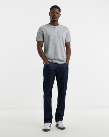 Pure Cotton Grandad Short Sleeve T-Shirt Long