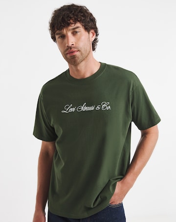 Levi's Short Sleeve Vintage Fit Script T-Shirt - Dark Green