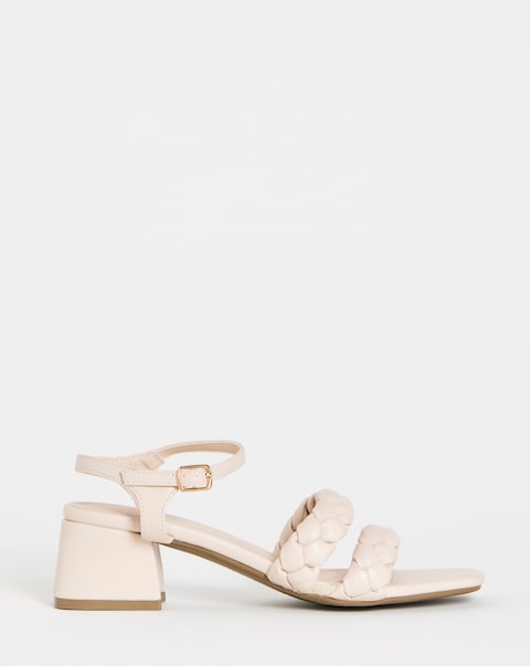 Jacinda Twin Strap Block Heeled Sandals - Extra Wide Fit (EEE)