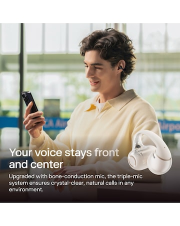 Shokz OpenDots 2 Clip-On Open-Ear True Wireless Earbuds - White