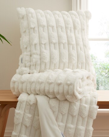 Bianca Carved Faux Fur Cushion