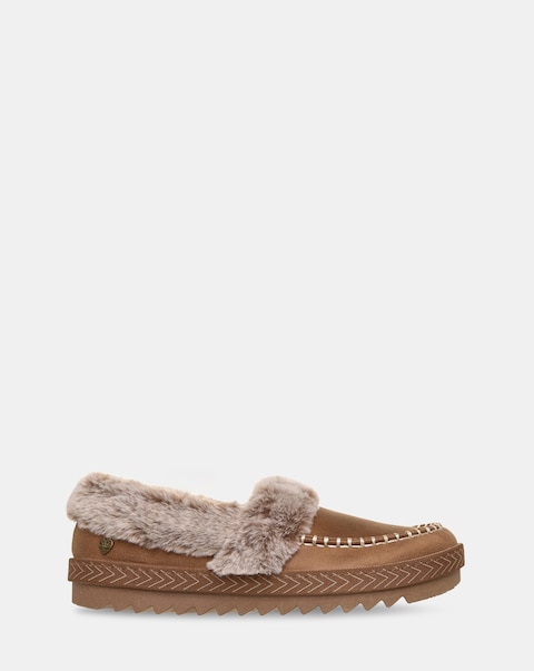 Skechers Chestnut Bobs Cozy Kiss Snug Stitch Slippers - Standard Fit (D)