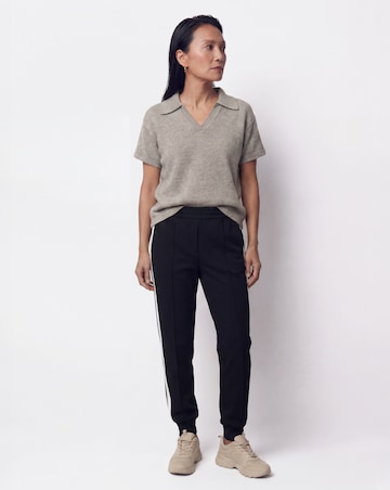 Grey Short Sleeve Polo Jumper