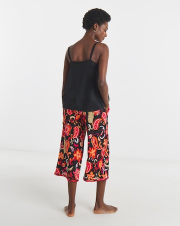 Figleaves Leopard Blanket Stitch Culotte Pyjama Set
