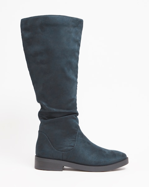 Evren Ruched Boot - Wide Fit (E) & Super Curvy Calf