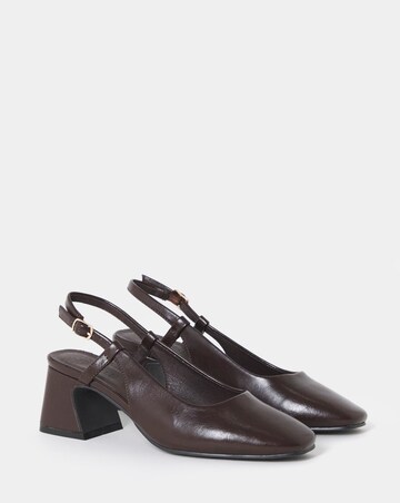 Vivi Block Heel Slingback Shoes - Wide Fit (E)