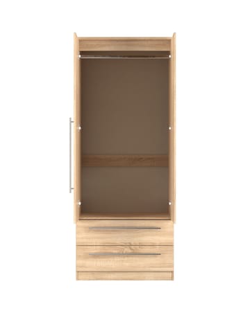 Osprey Ready Assembled 2 Door 2 Drawer Mirrored Wardrobe - Kids