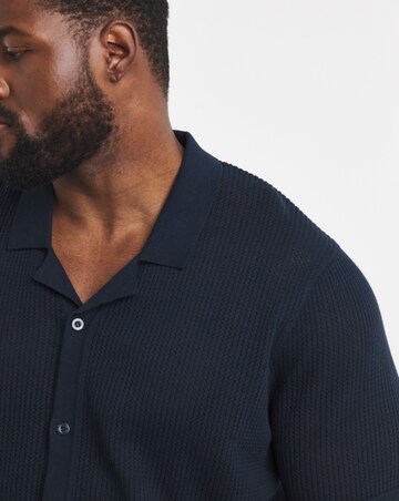 Knitted Revere Collar Shirt