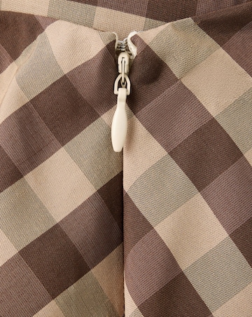 Mango Check Wrap Skirt