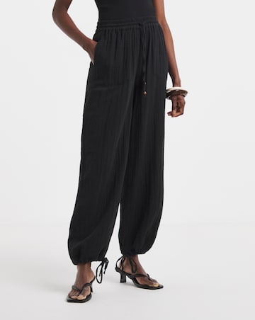 Cotton Cheesecloth Balloon Trousers