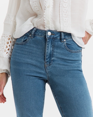 Mid Blue High Waist Super Soft Bootcut Jean