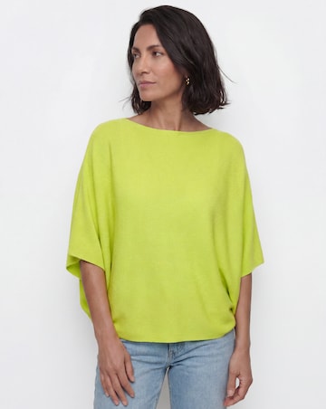 Lime Kimono Sleeve Knitted Jumper
