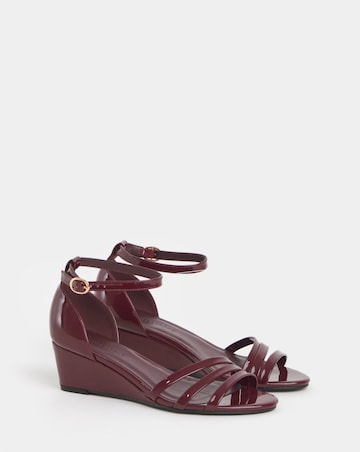 Haze Two Part Low Wedge Sandals - Wide Fit (E)