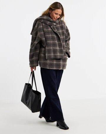 Object Maise Scarf Check Jacket