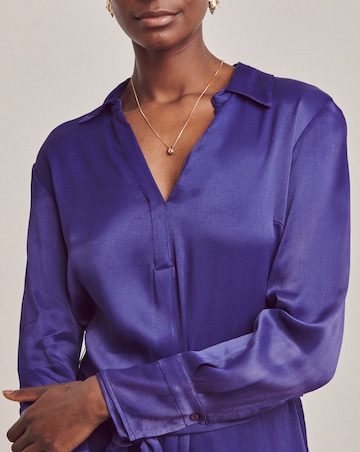 Anthology Satin Shirt Dress