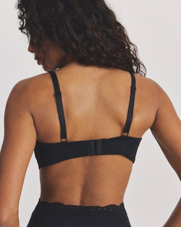 Pretty Secrets Supersoft Wired Balcony Bra (D-E) Black