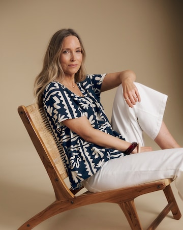 Julipa Printed Button Through Blouse