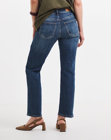 Mid Blue Authentic Straight Leg Jeans