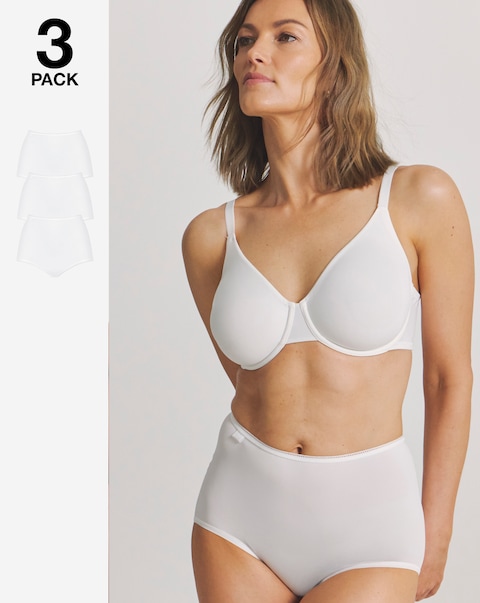 Sloggi (3 Pack) Microfibre Maxi Knickers White