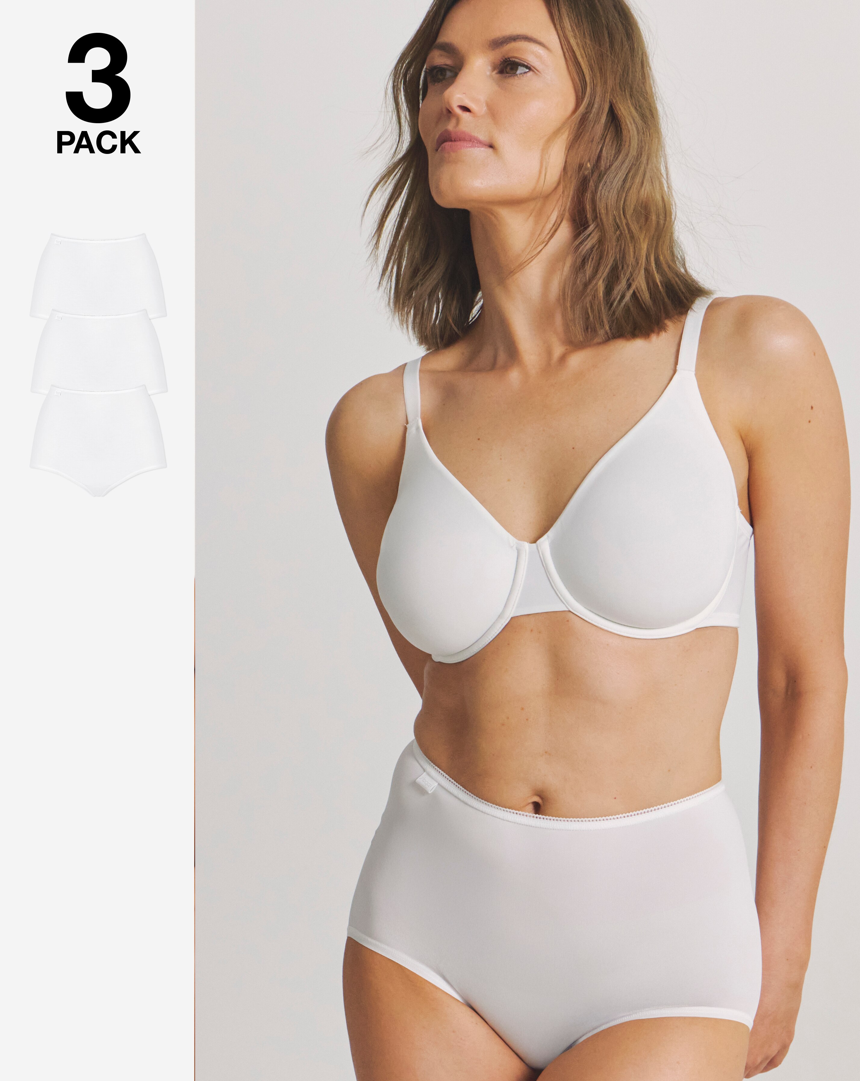 Sloggi (3 Pack) Microfibre Maxi Knickers White