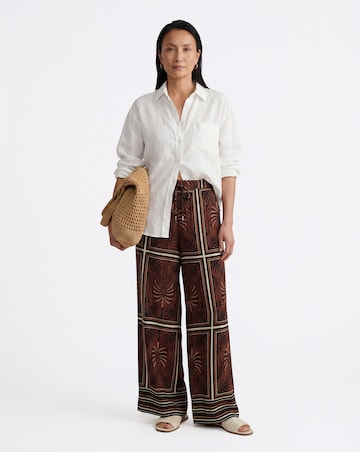 Spun Viscose Wide Leg Trouser