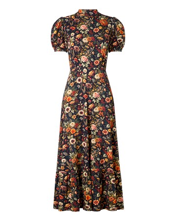 Joe Browns Autumn Florals High Neck Jersey Maxi Dress