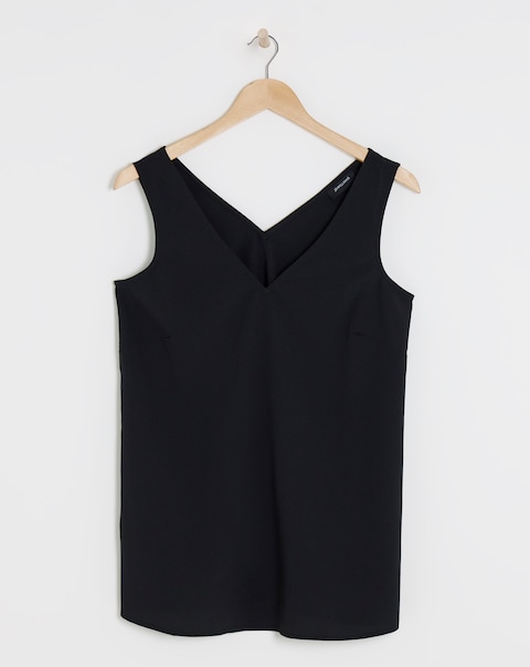 V Neck Woven Vest