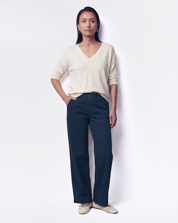 Indigo Stretch Wide Leg Jegging