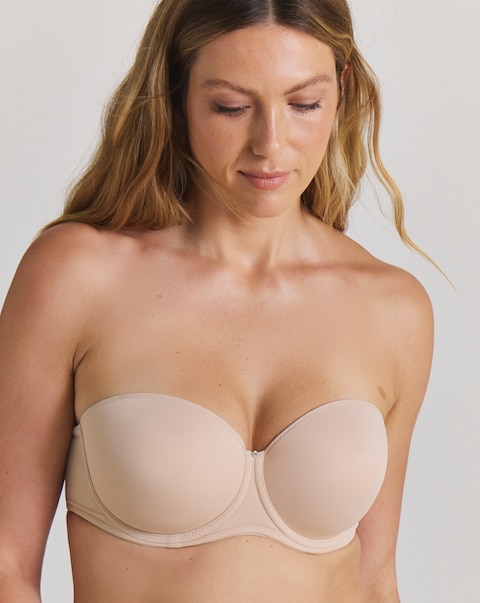 Fantasie Aura Moulded Strapless Wired Bra Natural Beige