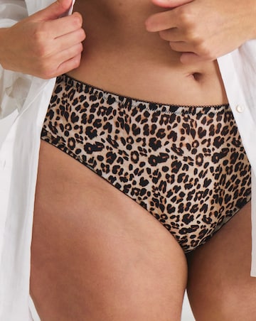 Lemonade Dolls Mesh Leopard High Leg Knicker