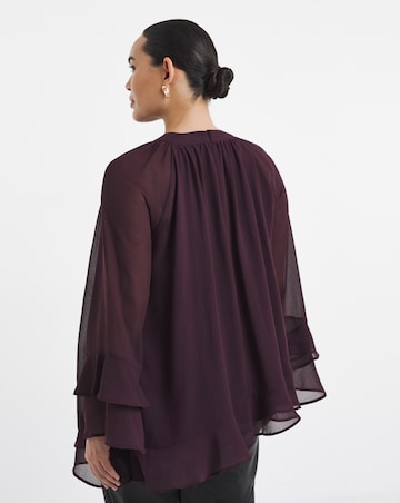 Simply Be Asymmetric Ruffle Blouse
