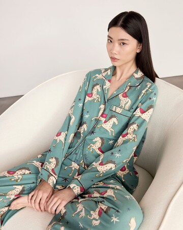 Chelsea Peers Classic Long Button Up Pony Pyjama Set