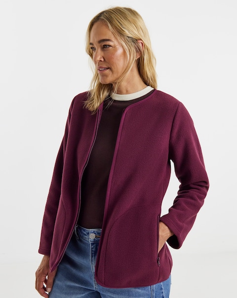 Plum Crew Neck Fleece
