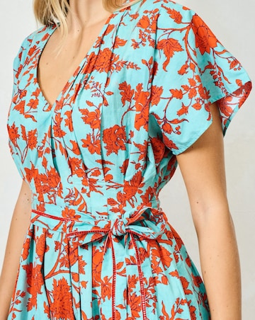 Hope & Ivy Marium Cotton Pleated Midaxi Dress
