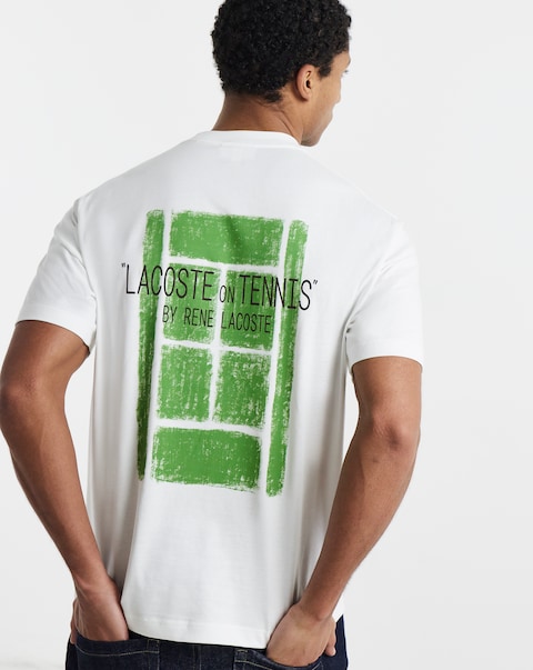 Lacoste Short Sleeve Back Graphic T-Shirt - White