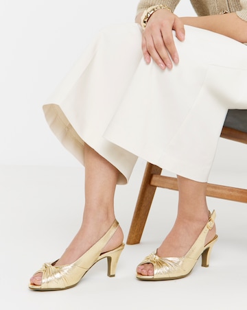 Daisy Knotted Peep Toe Heels - Extra Wide Fit (EEE)