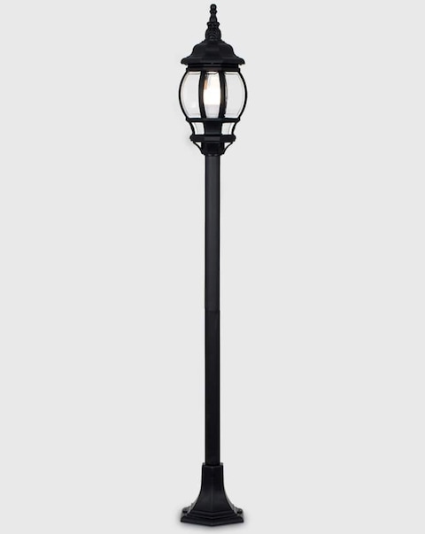 ValueLights Windsor Black Outdoor IP44 Wired Lamp Post Light - Bulb Included