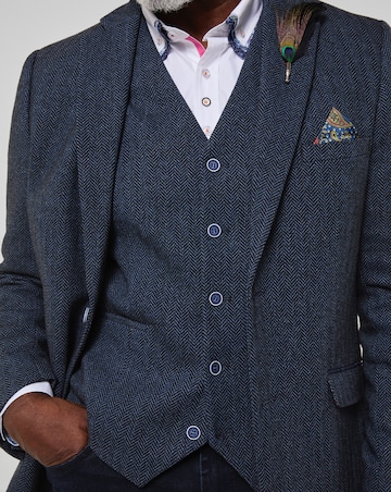 Joe Browns Charming Herringbone Blazer - Navy