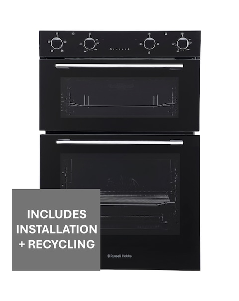 Russell Hobbs RH89DEO2001B/02 89cm High Built-In Double Oven Black Install