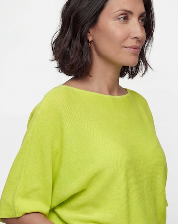 Lime Kimono Sleeve Knitted Jumper