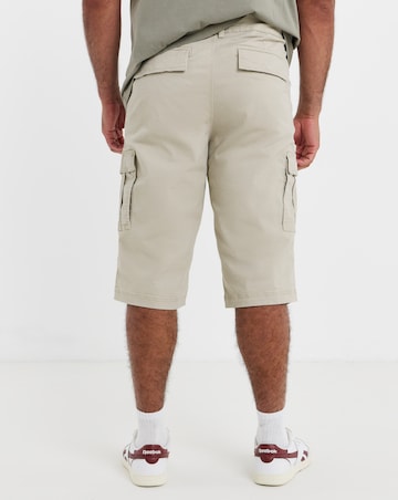 3/4 Length Cotton Stretch Cargo Short