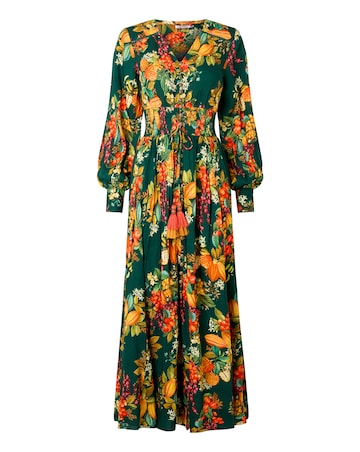 Joe Browns Selena Fruity Long Sleeve Maxi Dress