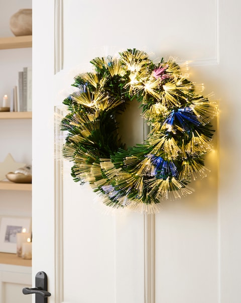 Fibre Optic Wreath Size 40cm