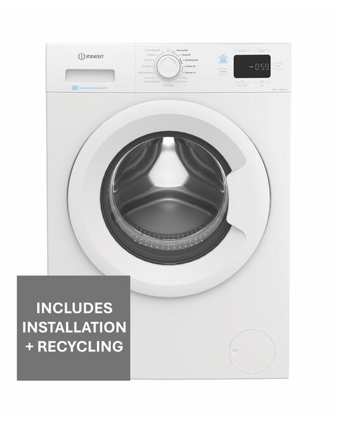 Indesit IP 846 Push & Go Washing Machine - White + Install