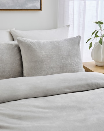 Plain Plush Fleece Duvet Cover Set | JD Williams