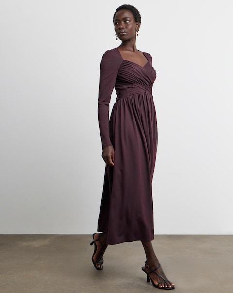 Joanna Hope Draped Bodice Jersey Midi Dress