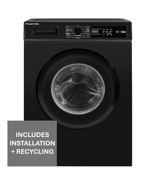 Russell Hobbs RH612W111B 6kg 1200rpm Washing Machine Black + Install