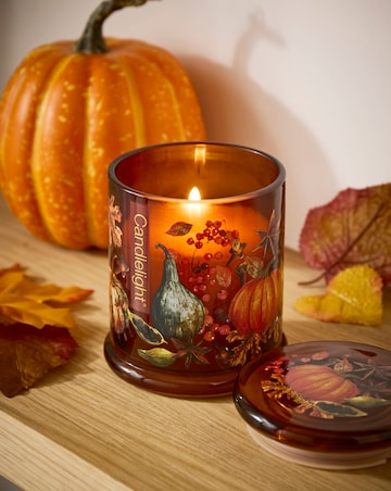Spiced Pumpkin Large Glass Lidded Candle